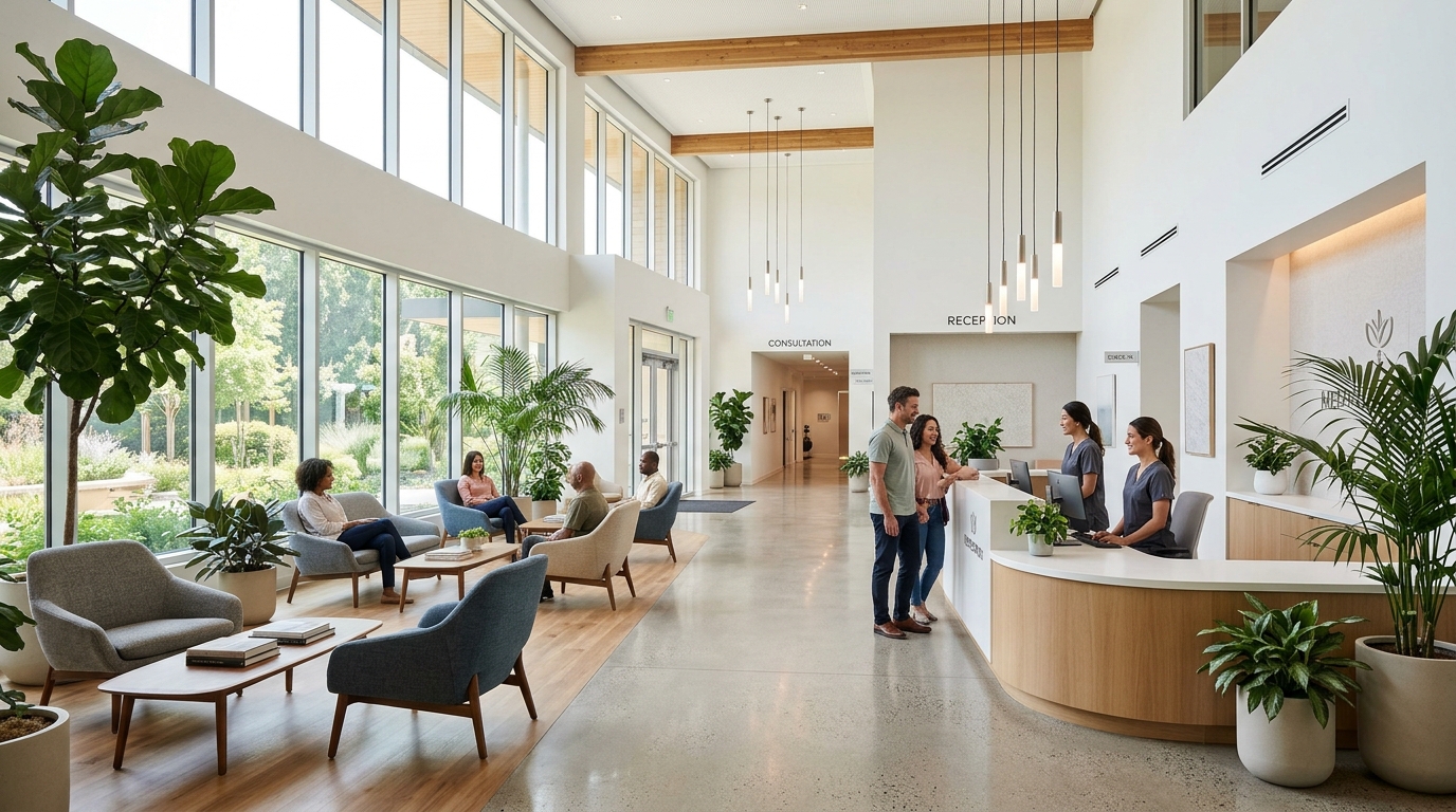 Medical practice reception area